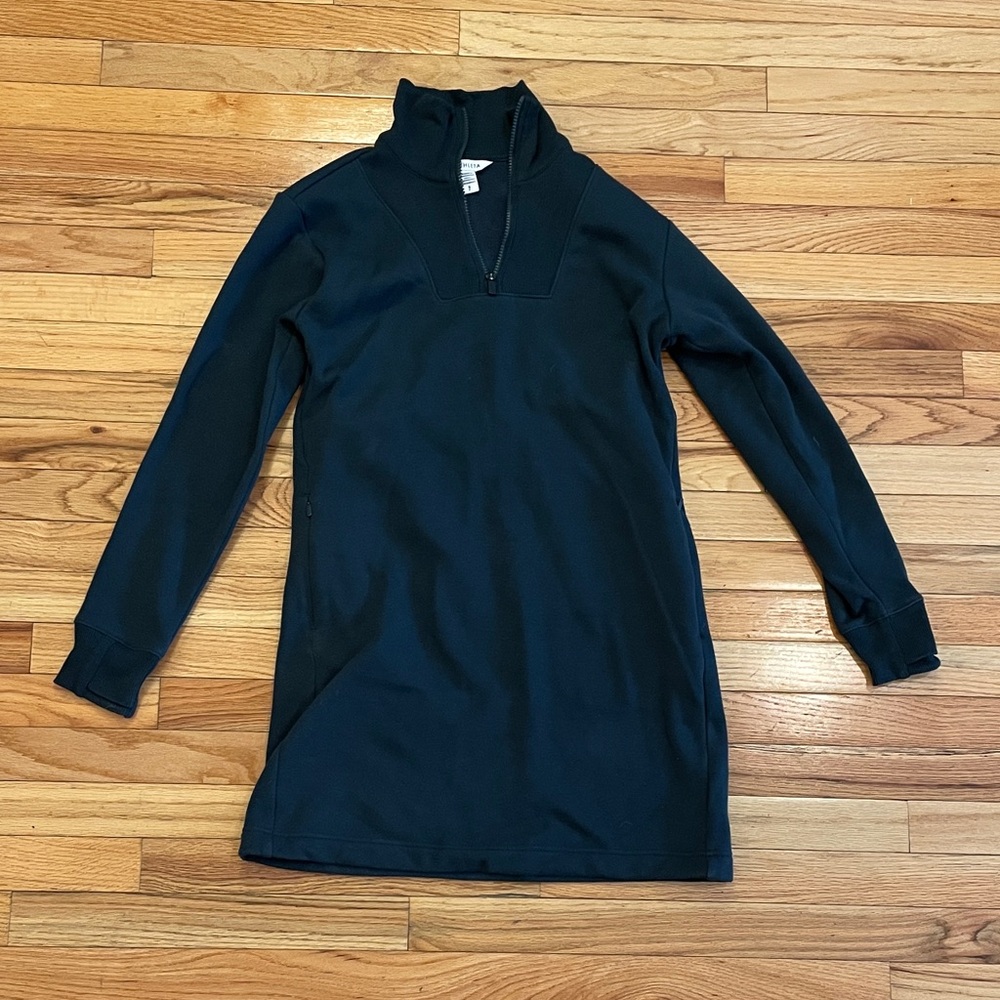 Athleta Teal Half-Zip sweatshirt dress size small